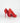 Les escarpins en cuir suede rouge Christian Louboutin